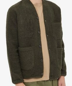 Universal Works Wool Fleece Cardigan -Outlet Sweaters Store 31 08 2022 tc 27708 olv 10