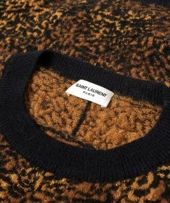 Saint Laurent Leopard Crew Knit 8 Saint Laurent Leopard Crew Knit -Outlet Sweaters Store 632002 YARB2 1096 3 1